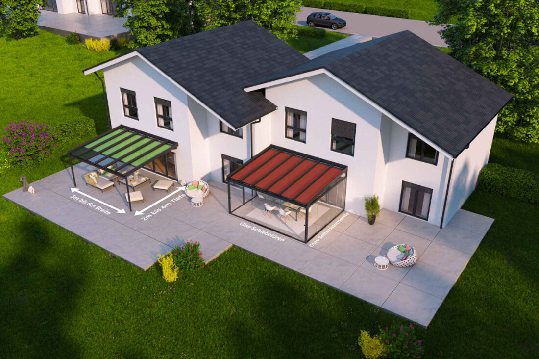 Neue Produktlinie SunChill für vorkonfektionierte Terrassendächer von TS Aluminium. Feste Größen ermöglichen, direkt im Webshop zu ordern, wodurch sich Lieferzeiten deutlich verkürzen.