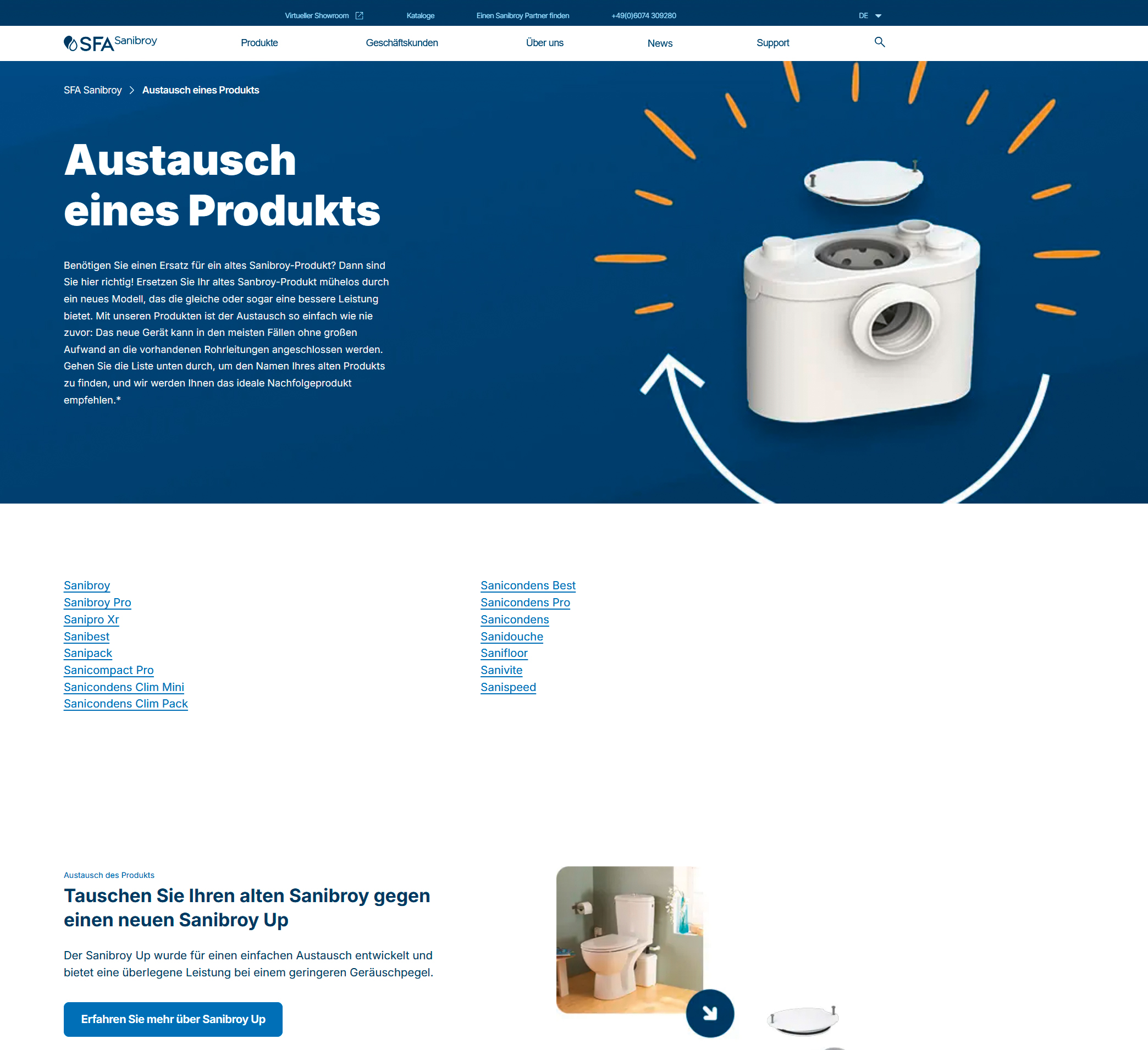 Neue Website bei SFA Sanibroy